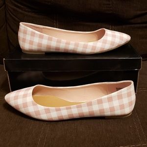 SIRIANO Gigi Pink Gingham Flats
